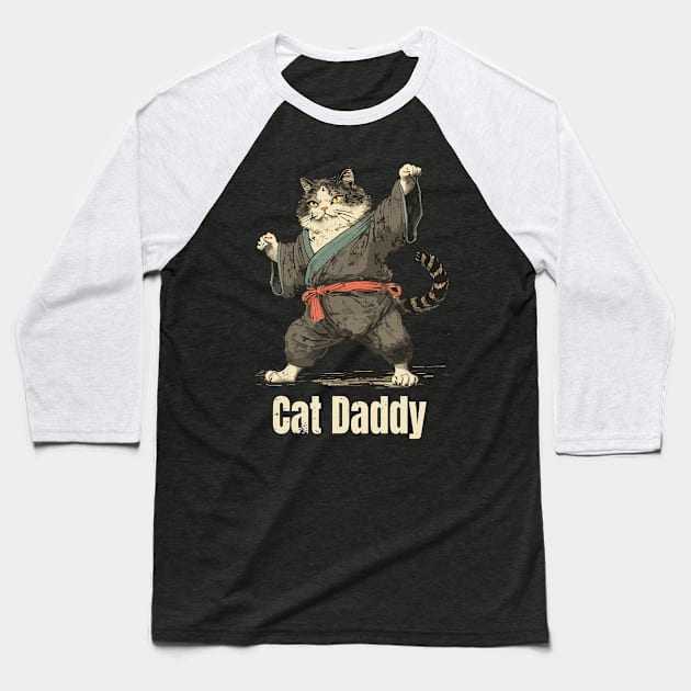 Cat Daddy Baseball T-Shirt by Yopi